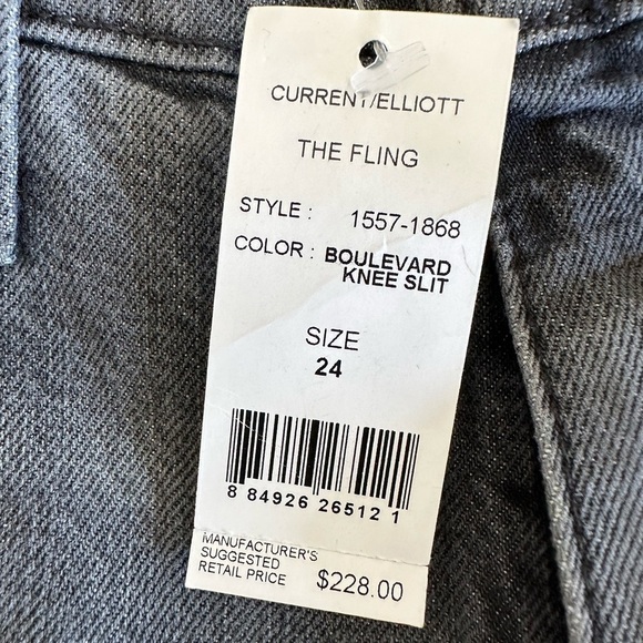 NWT Current/Elliott The Fling Boulevard Knee Slit Size 24 - Picture 4 of 13